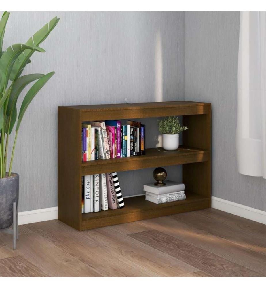 Bücherregal Raumteiler 100x30x71,5 cm Massivholz Kiefer