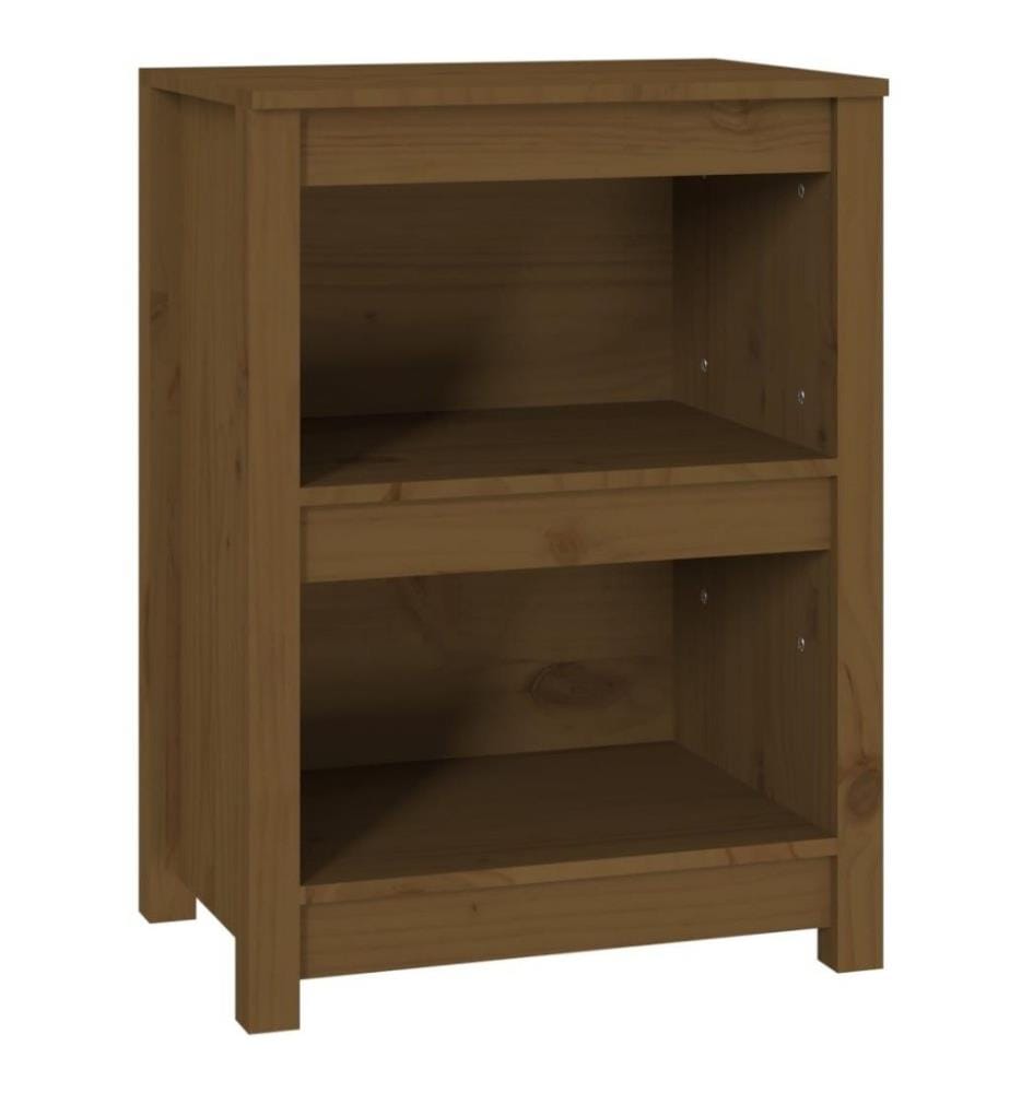 Bibliothèque Marron miel 50x35x68 cm Bois de pin massif