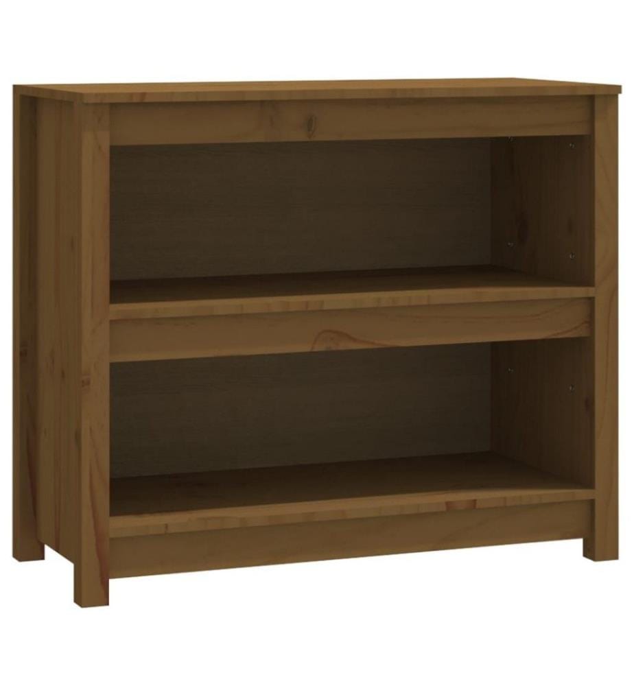 Bücherregal Honigbraun 80x35x68 cm Massivholz Kiefer