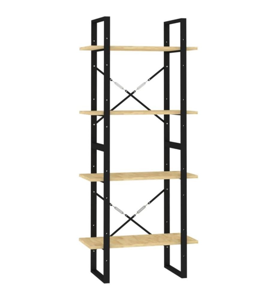 Bibliothèque à 4 niveaux 60x30x140 cm Bois de pin massif