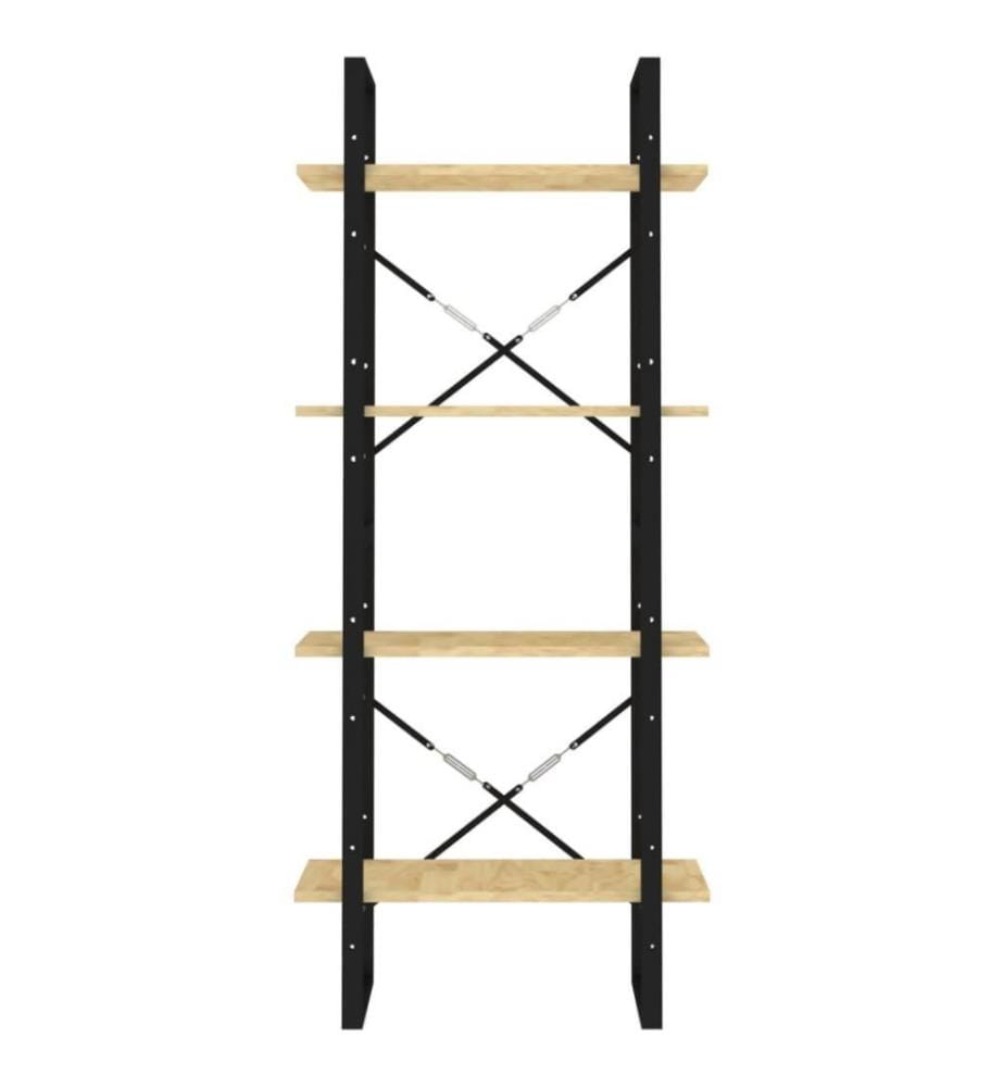 Bibliothèque à 4 niveaux 60x30x140 cm Bois de pin massif