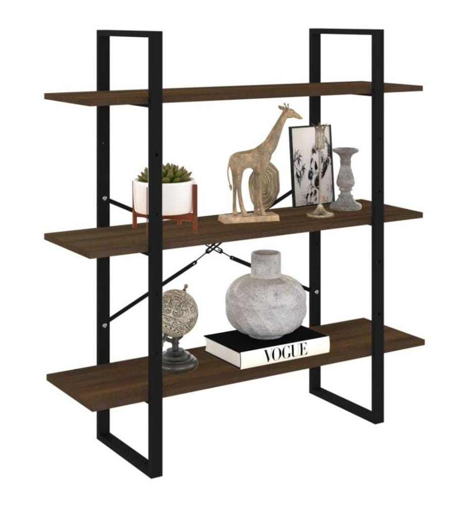 Bibliothèque Chêne marron 100x30x105 cm Bois d'ingénierie
