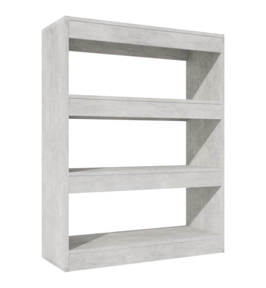 Bücherregal/Raumteiler Betongrau 80x30x103 cm Holzwerkstoff