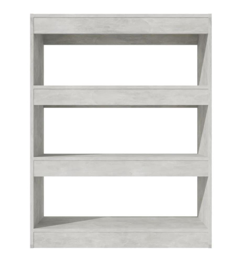 Bücherregal/Raumteiler Betongrau 80x30x103 cm Holzwerkstoff