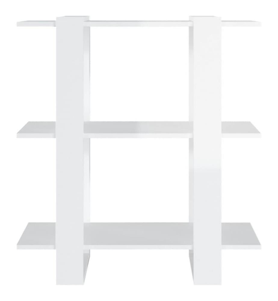Bücherregal/Raumteiler Hochglanz-Weiss 80x30x87 cm
