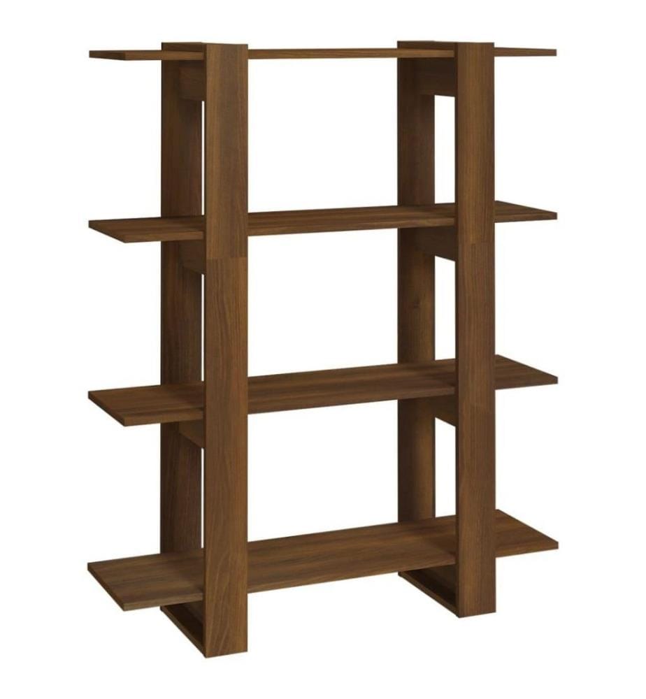 Bücherregal/Raumteiler Braun Eichen-Optik 100×30×123,5 cm