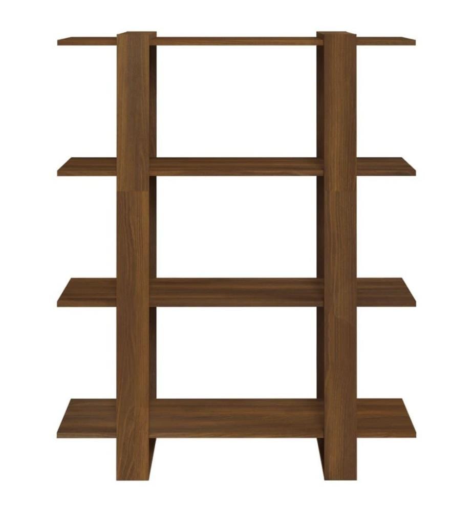 Bücherregal/Raumteiler Braun Eichen-Optik 100×30×123,5 cm