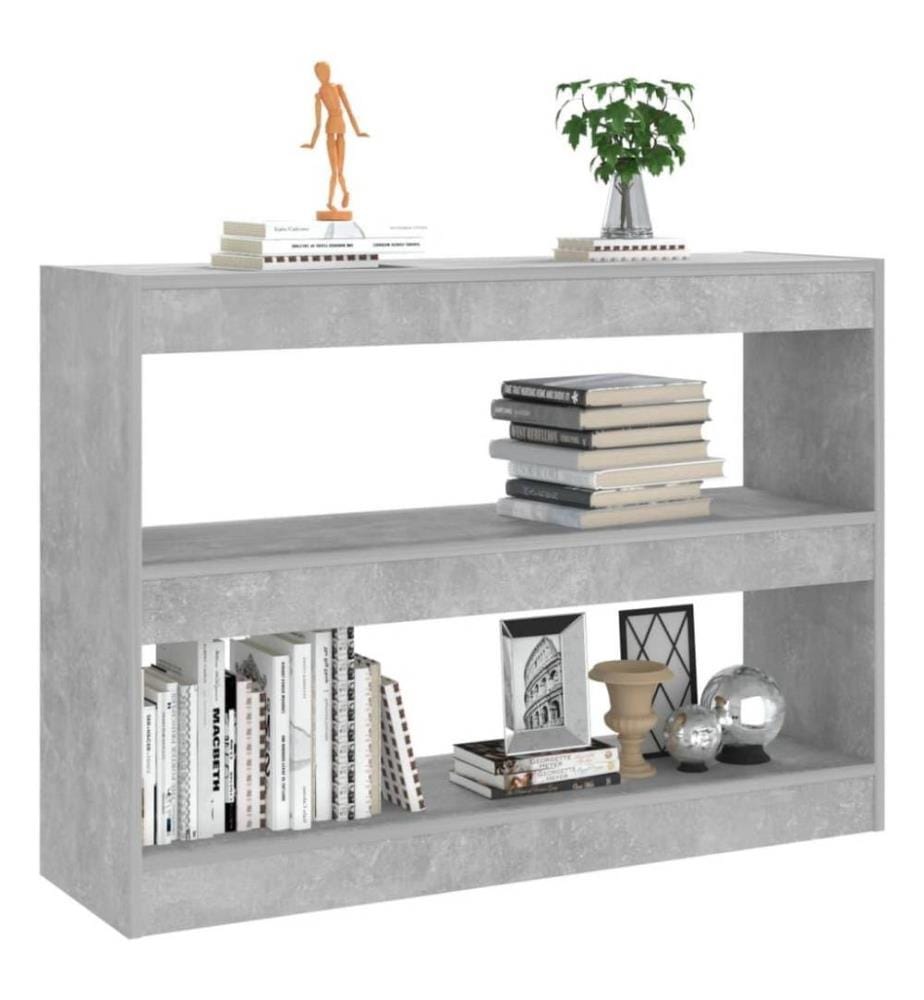 Bücherregal/Raumteiler Betongrau 100x30x72 cm