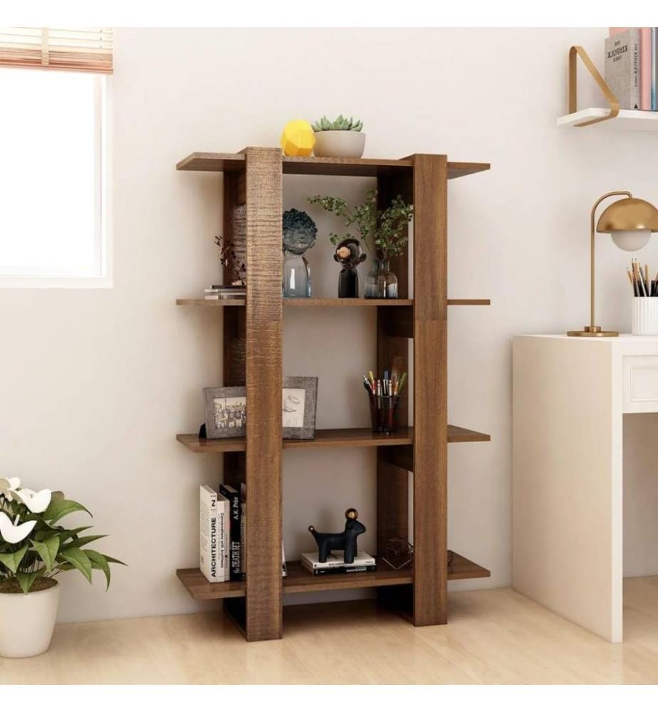 Bibliothèque/Séparateur de pièce Chêne marron 80x30x123,5 cm