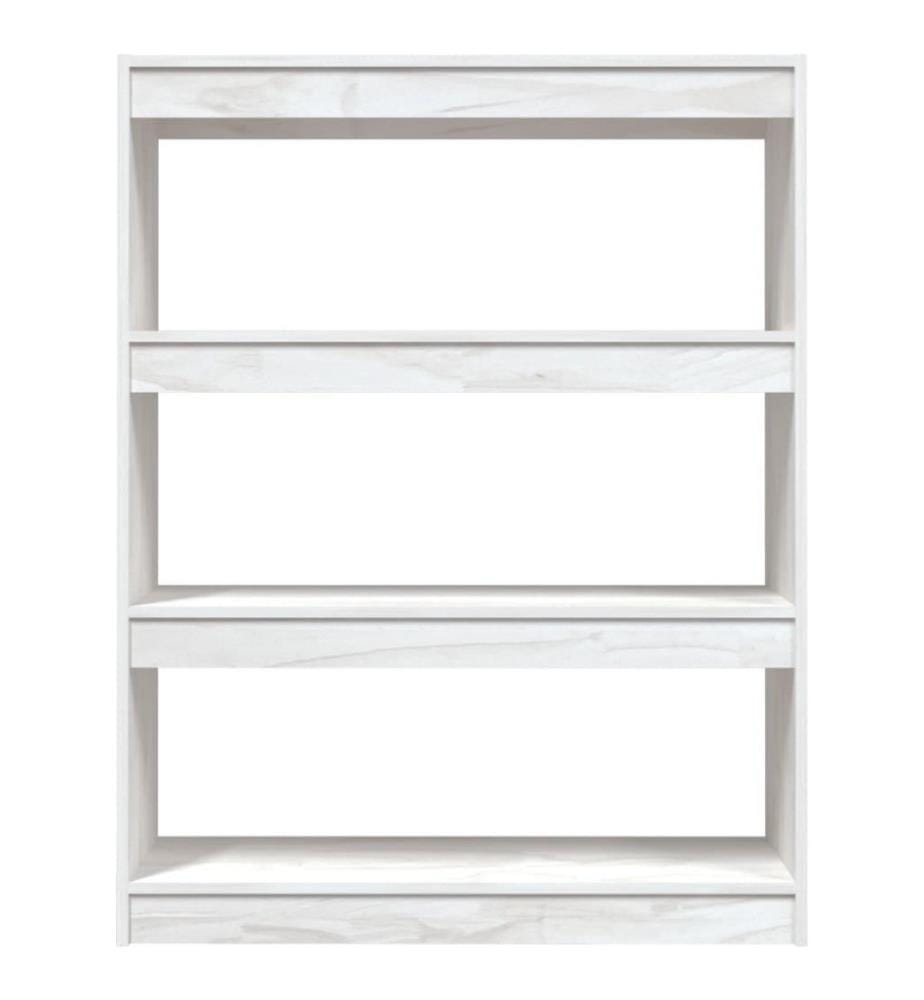 Bücherregal/Raumteiler Weiss 100x30x103 cm Kiefer Massivholz
