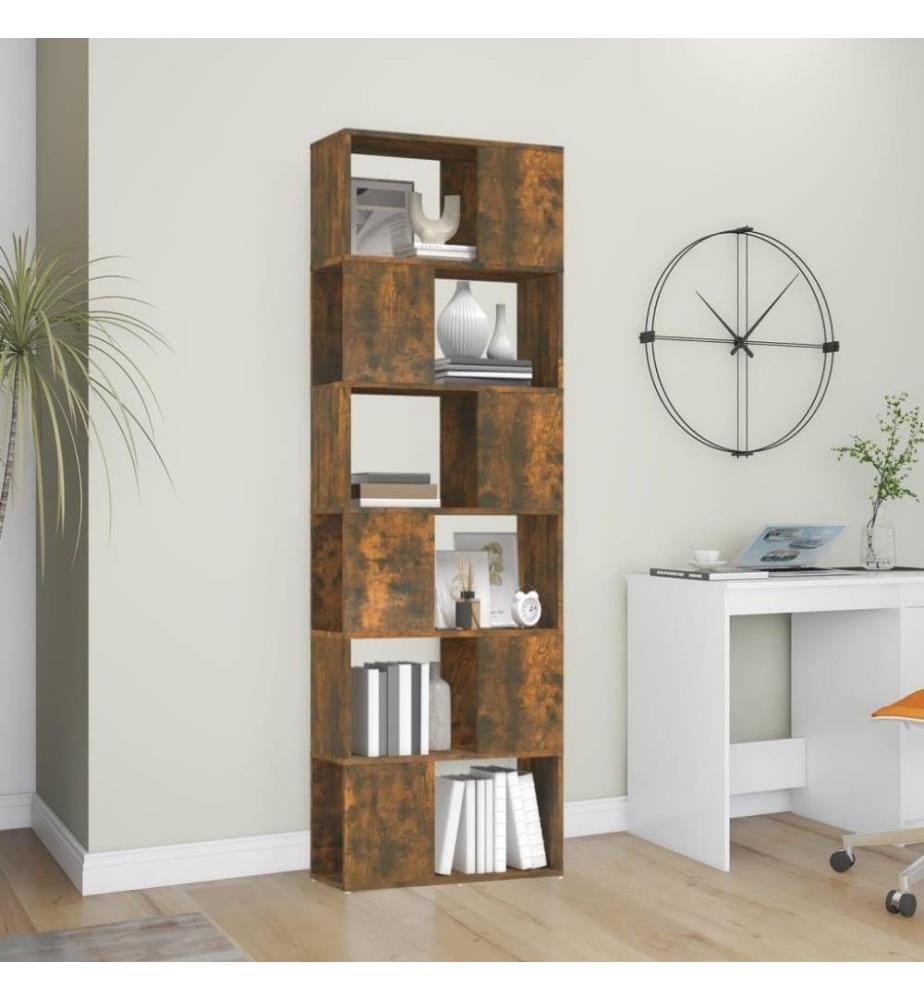 Bücherregal/Raumteiler Räuchereiche 60x24x186 cm