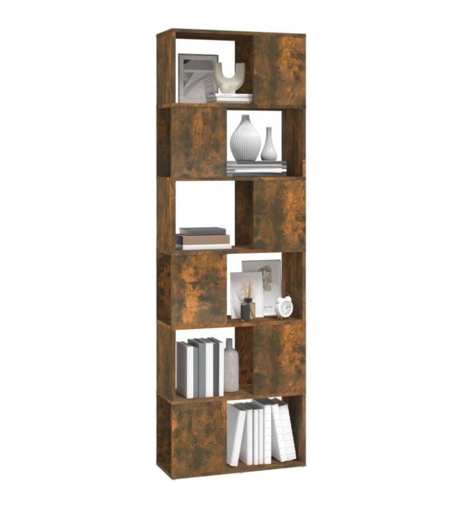 Bücherregal/Raumteiler Räuchereiche 60x24x186 cm