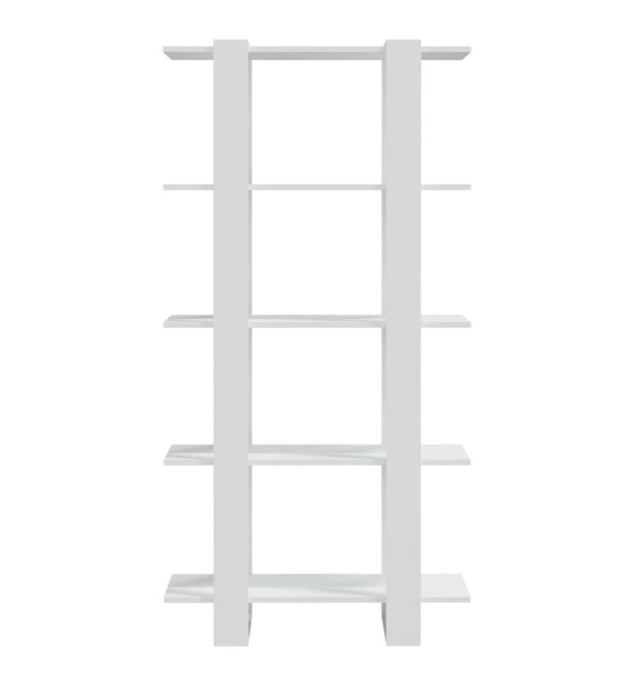 Bücherregal/Raumteiler Weiss 80x30x160 cm Holzwerkstoff