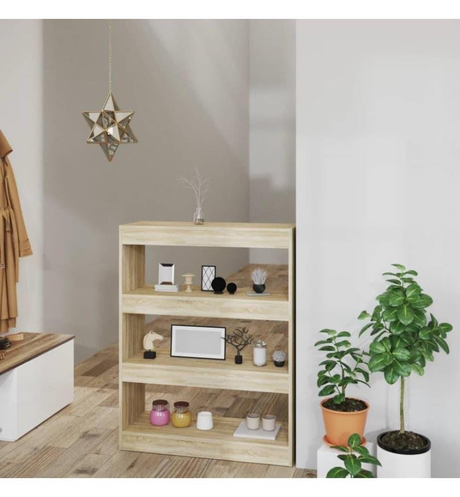 Bücherregal/Raumteiler Sonoma-Eiche 80x30x103 cm Holzwerkstoff