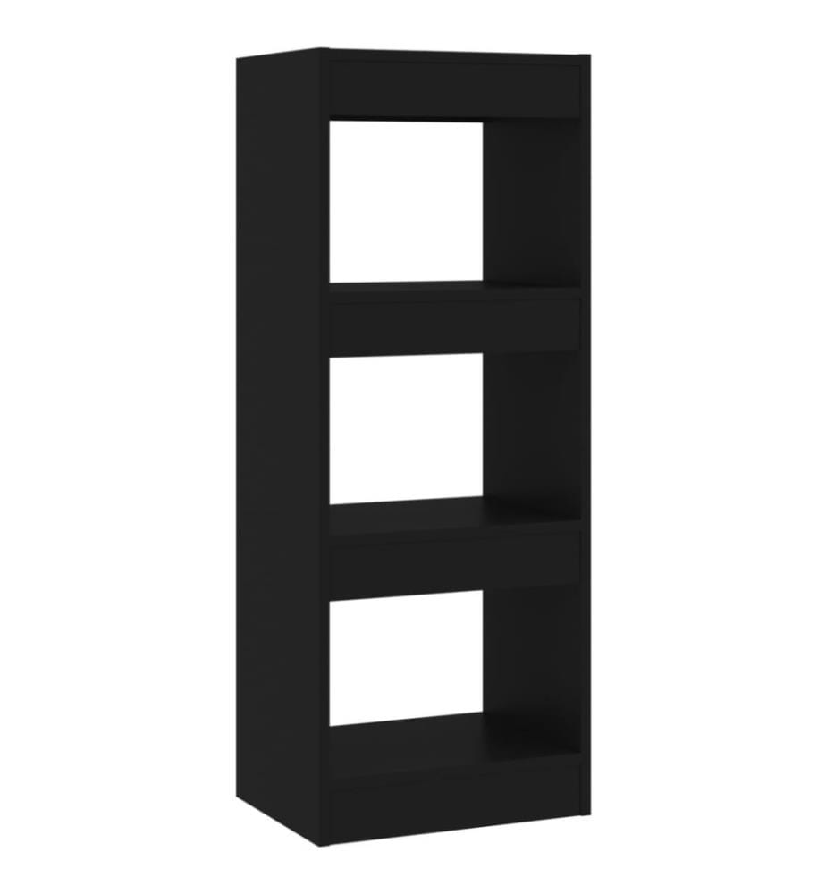 Bibliothèque/Séparateur de pièce Noir 40x30x103 cm Aggloméré