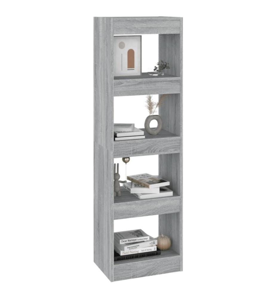 Bücherregal/Raumteiler Grau Sonoma 40x30x135 cm
