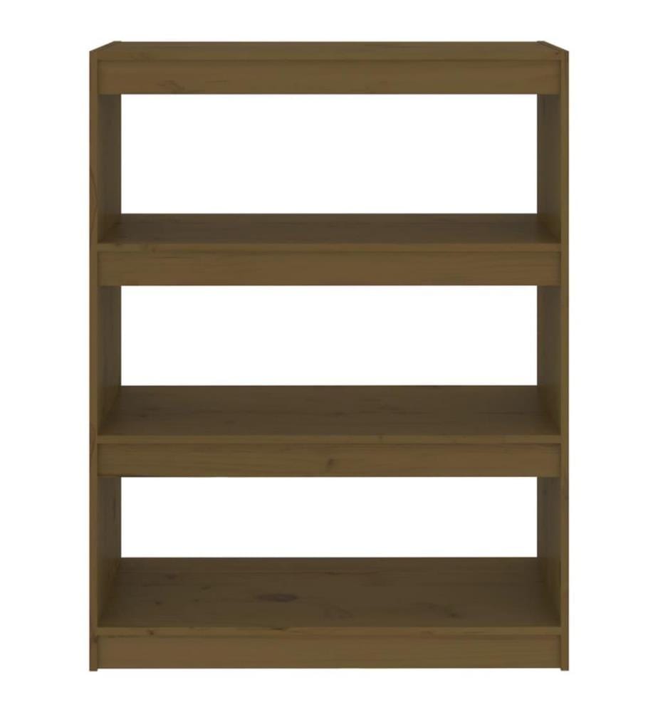 Bibliothèque/Séparateur de pièce Marron miel 80x30x103,5 cm Pin