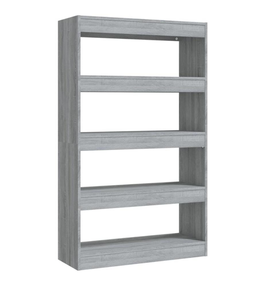 Bücherregal/Raumteiler Grau Sonoma 80x30x135 cm Holzwerkstoff