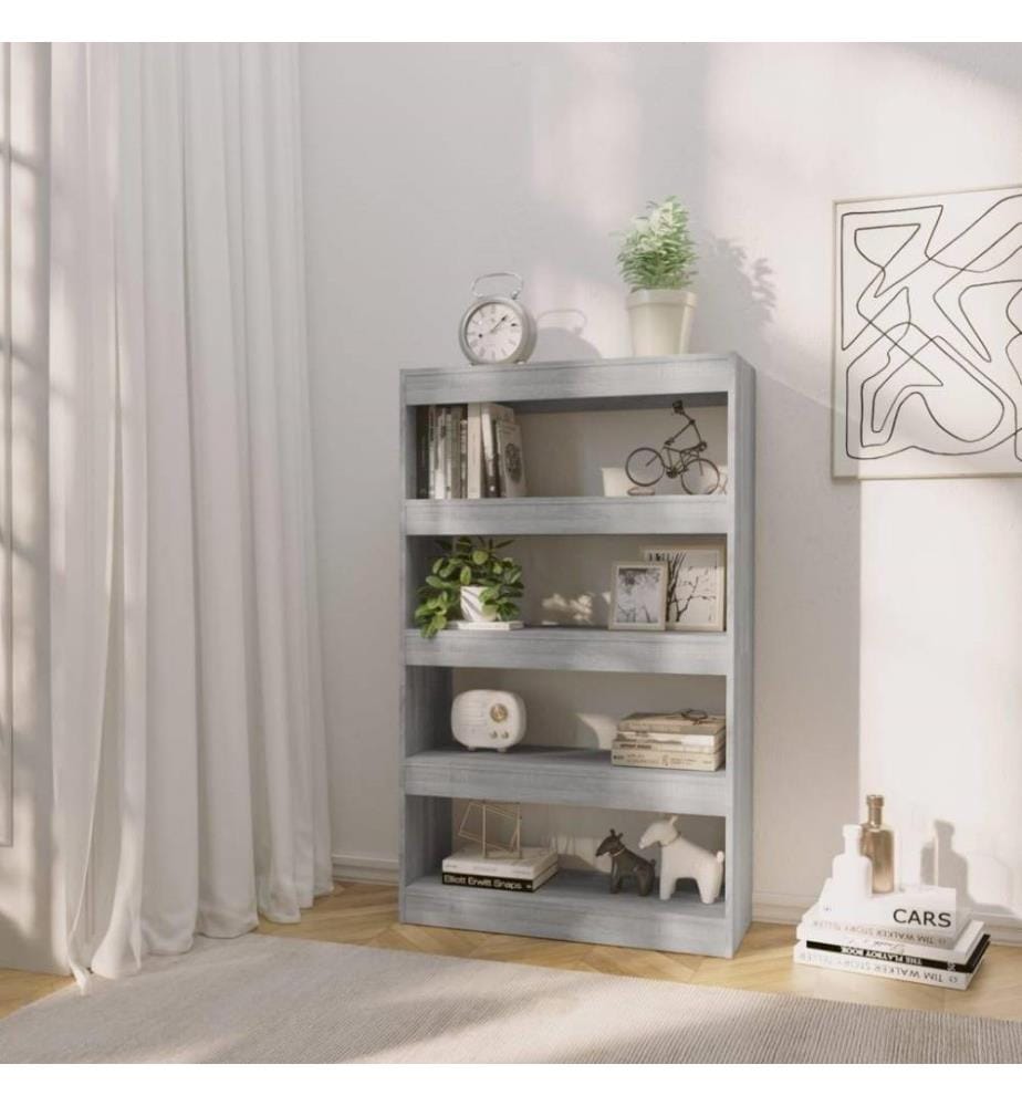 Bücherregal/Raumteiler Grau Sonoma 80x30x135 cm Holzwerkstoff