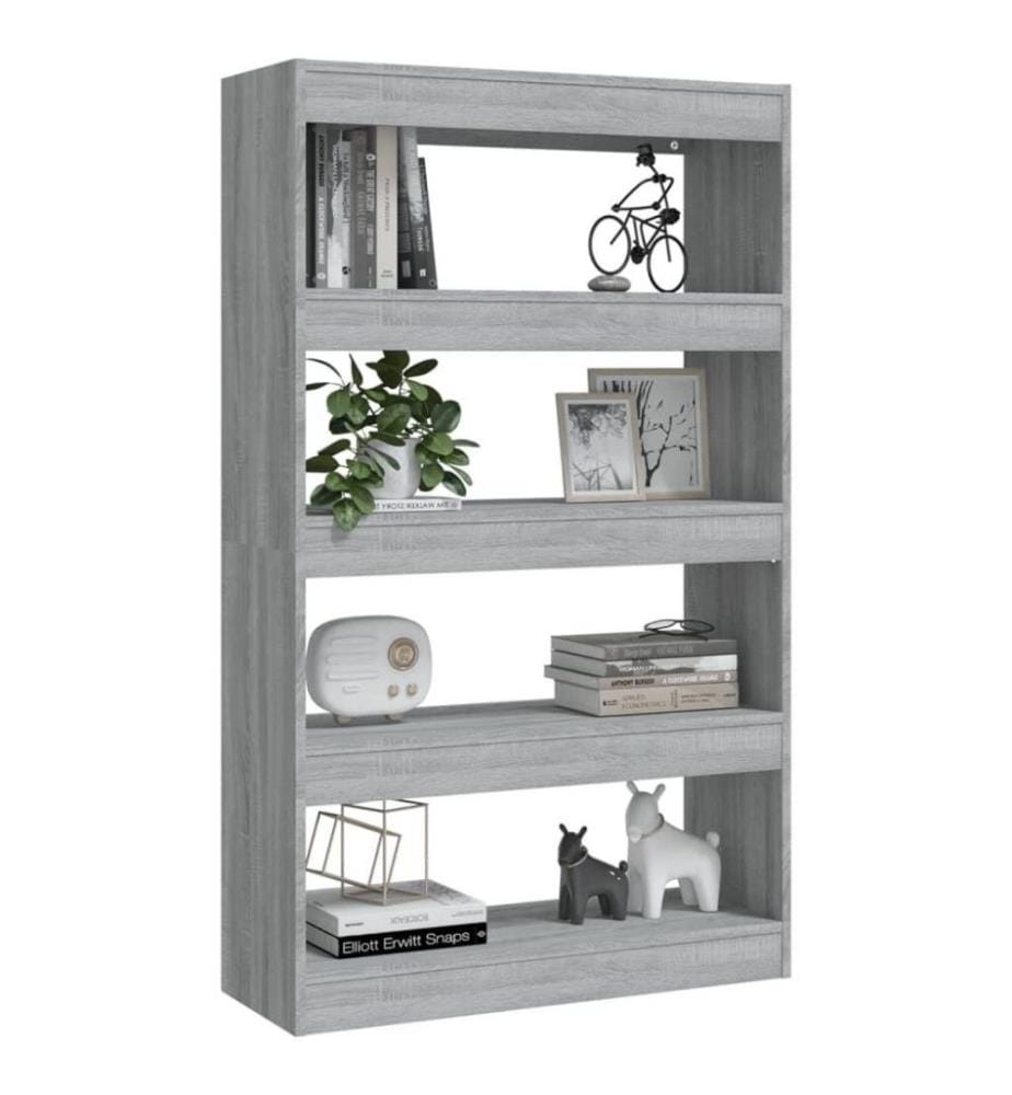 Bücherregal/Raumteiler Grau Sonoma 80x30x135 cm Holzwerkstoff