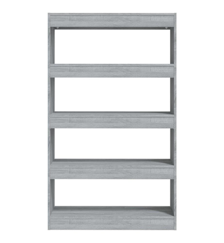 Bücherregal/Raumteiler Grau Sonoma 80x30x135 cm Holzwerkstoff
