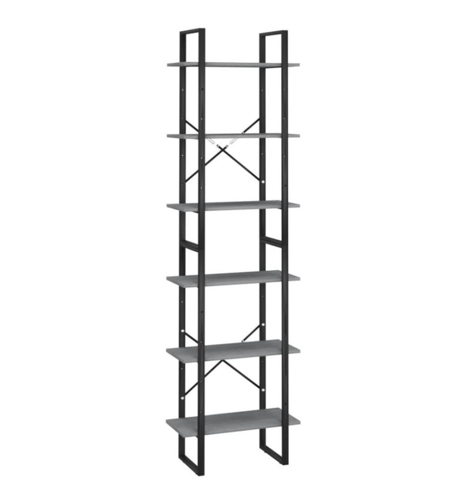 Lagerregal Grau 60x30x210 cm Massivholz Kiefer