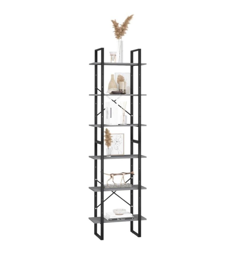 Lagerregal Grau 60x30x210 cm Massivholz Kiefer