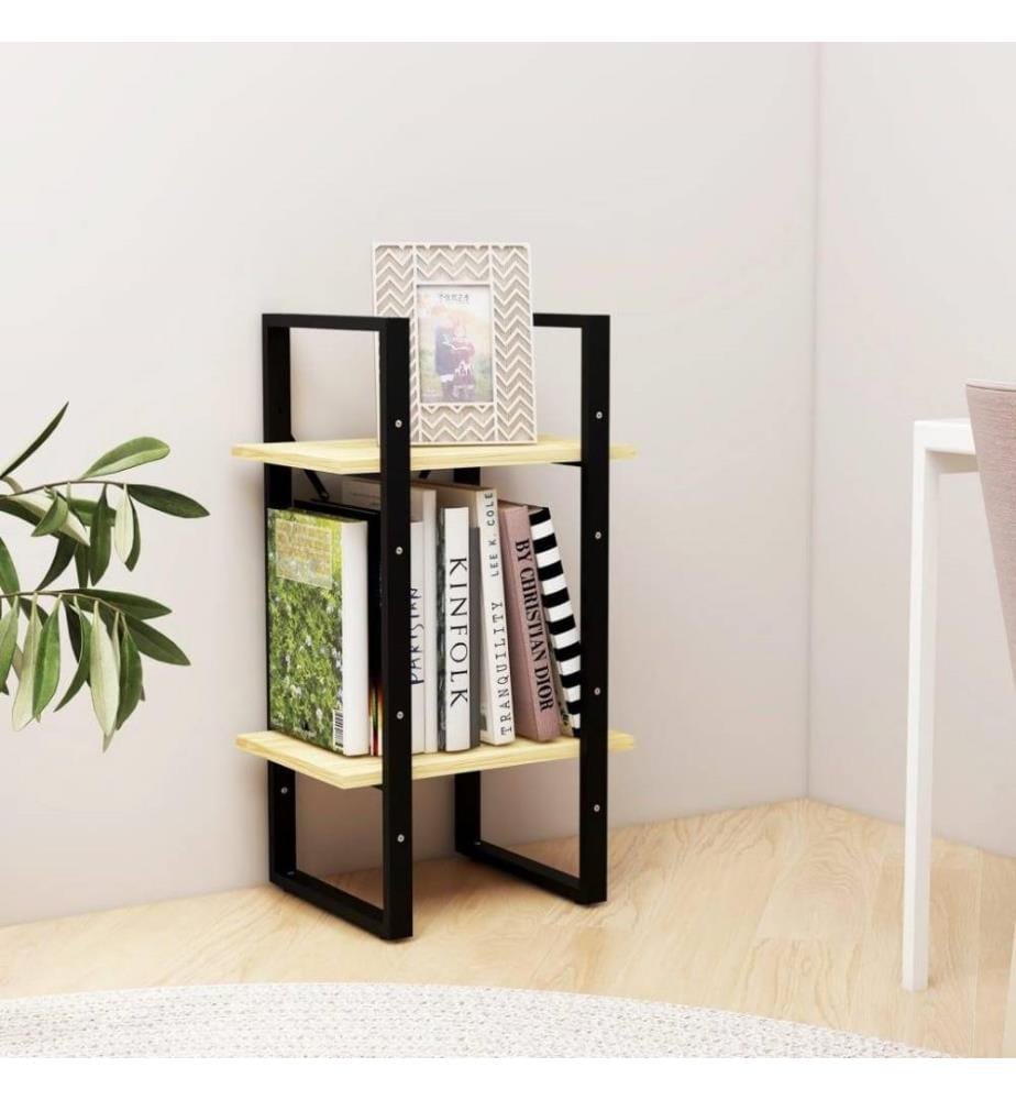 Bücherregal 2 Fächer 40x30x70 cm Kiefer Massivholz