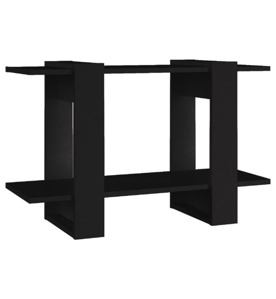 Bücherregal/Raumteiler Schwarz 80x30x51 cm