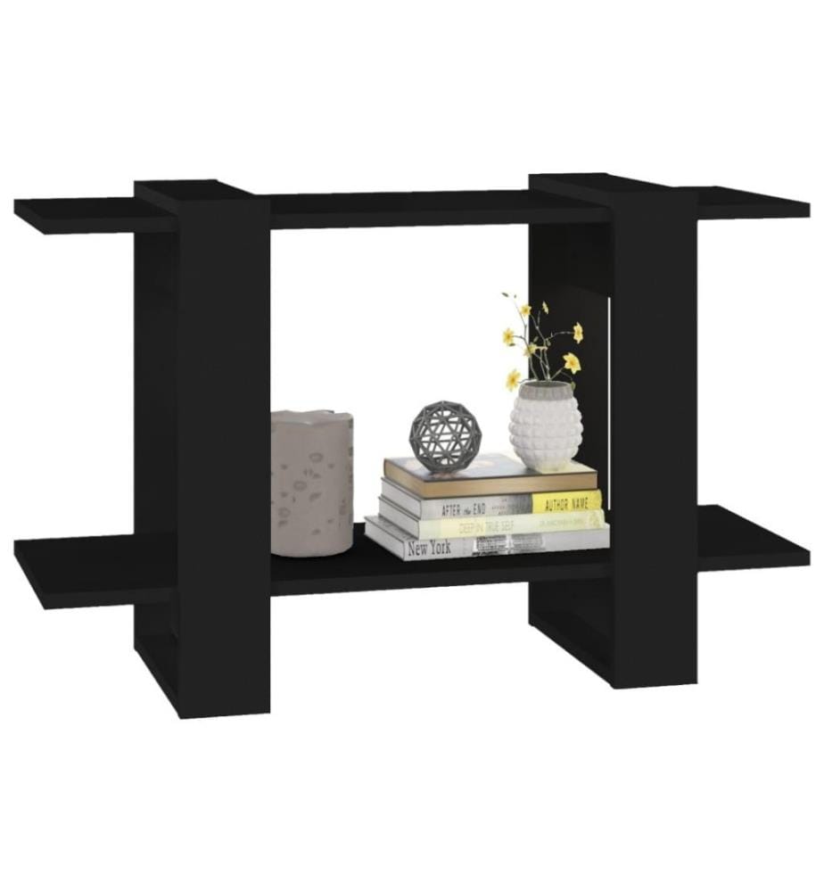 Bücherregal/Raumteiler Schwarz 80x30x51 cm