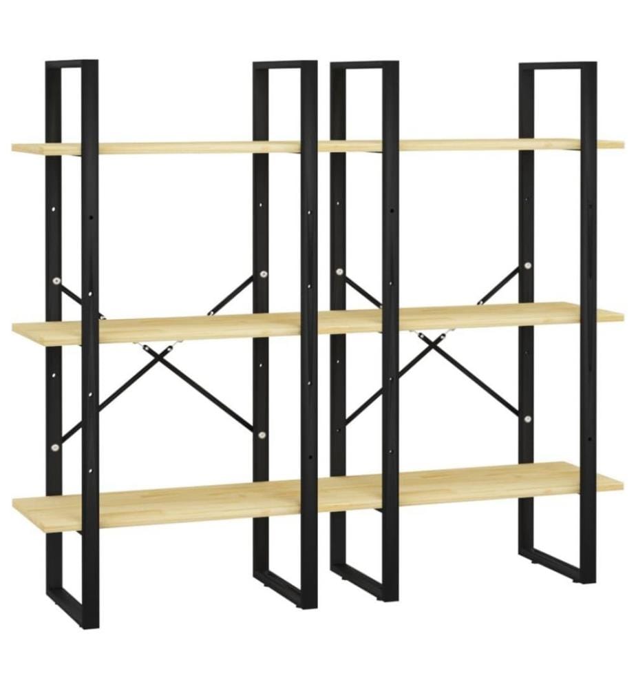Regale 2 Stk. 60x30x210 cm Massivholz Kiefer