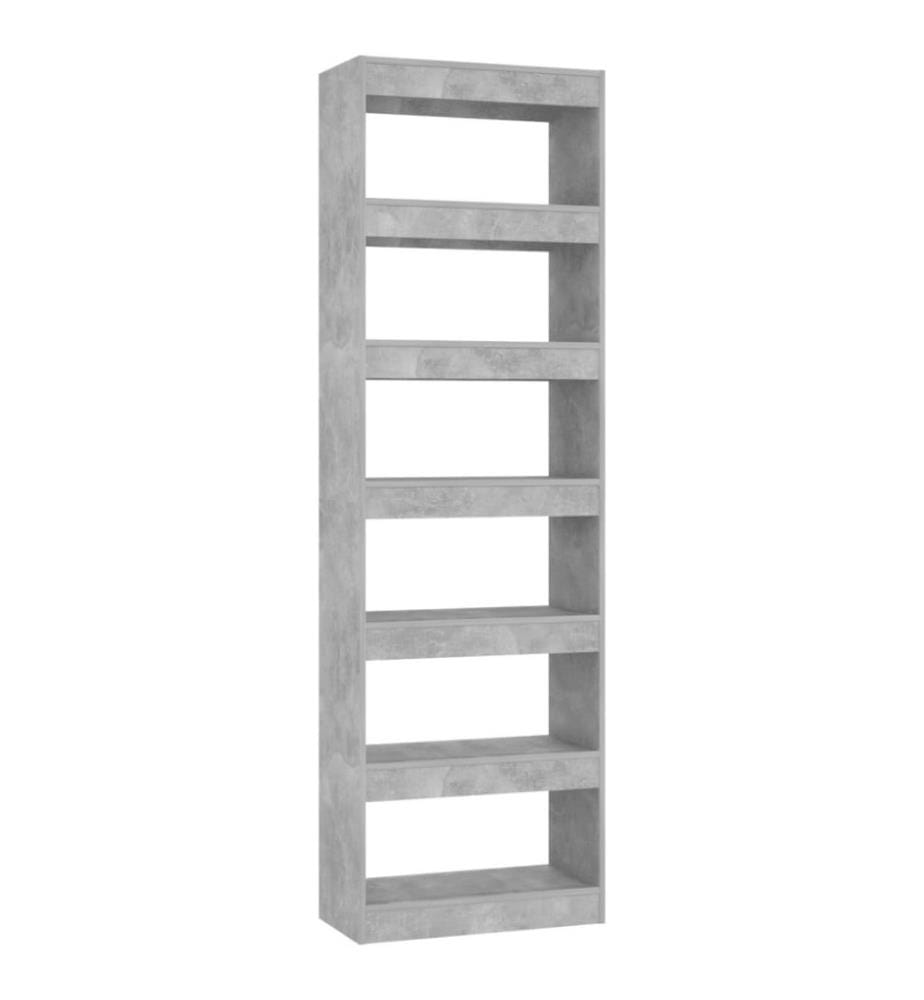 Bücherregal/Raumteiler Betongrau 60x30x198 cm
