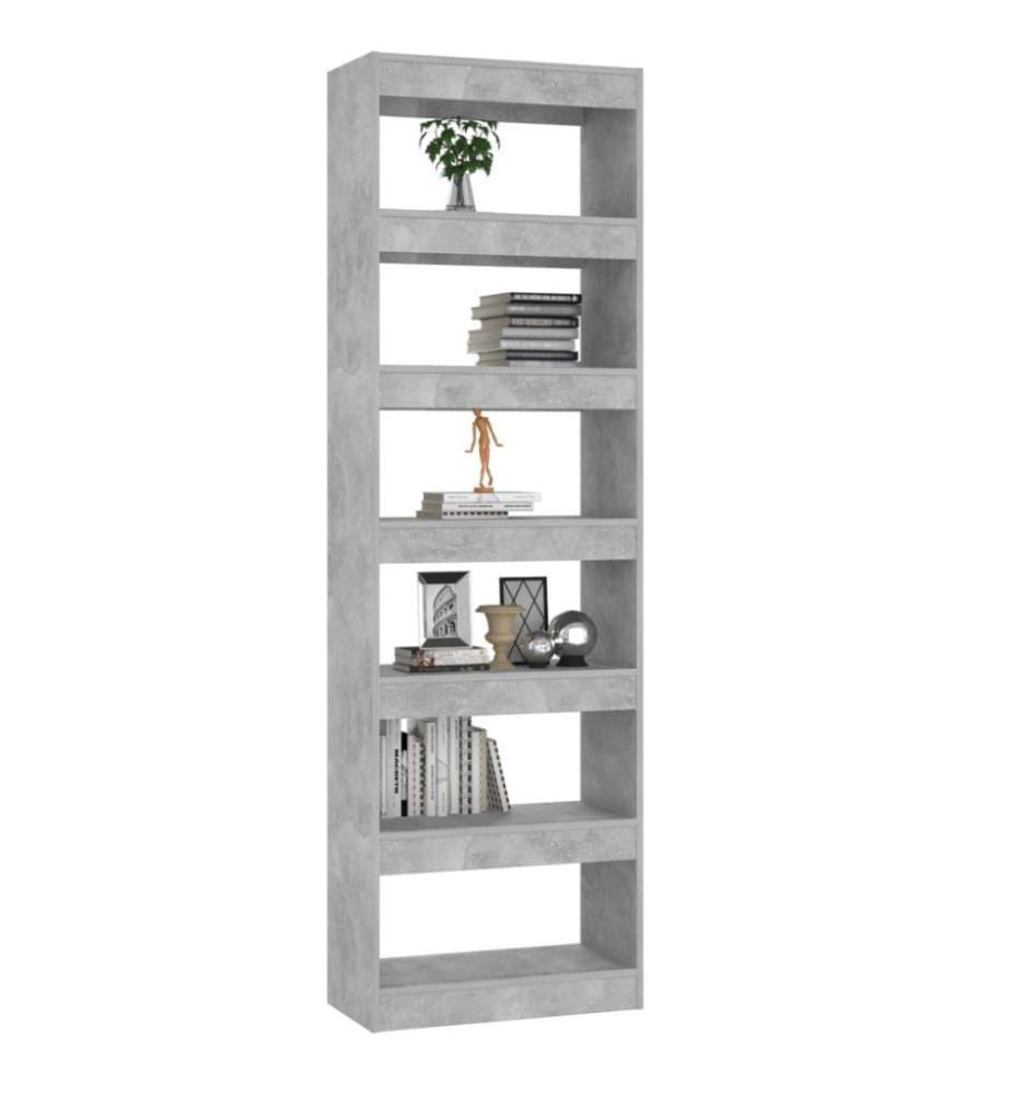 Bücherregal/Raumteiler Betongrau 60x30x198 cm