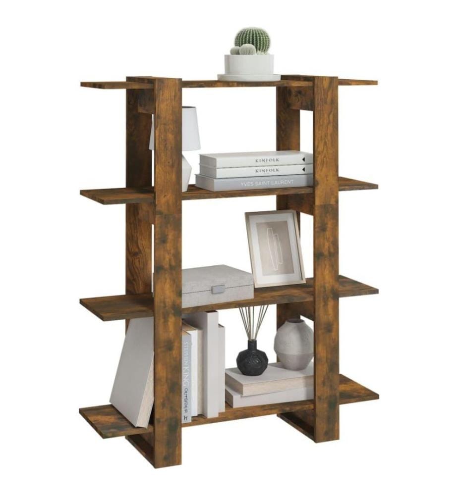 Bücherregal/Raumteiler Räuchereiche 100×30×123,5 cm