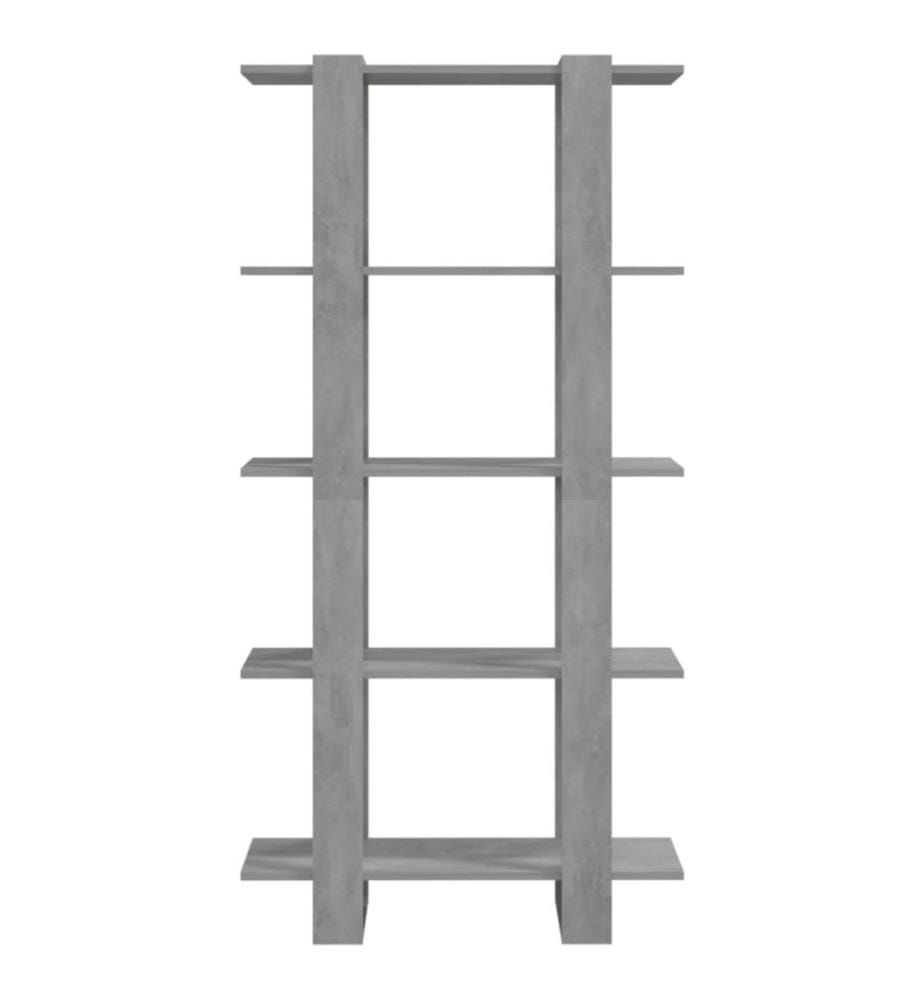Bibliothèque/Séparateur de pièce Gris béton 80x30x160 cm