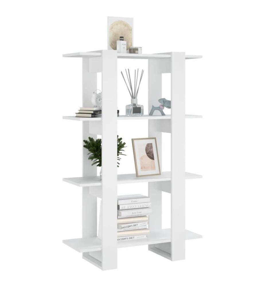 Bücherregal/Raumteiler Weiss 80x30x123,5 cm
