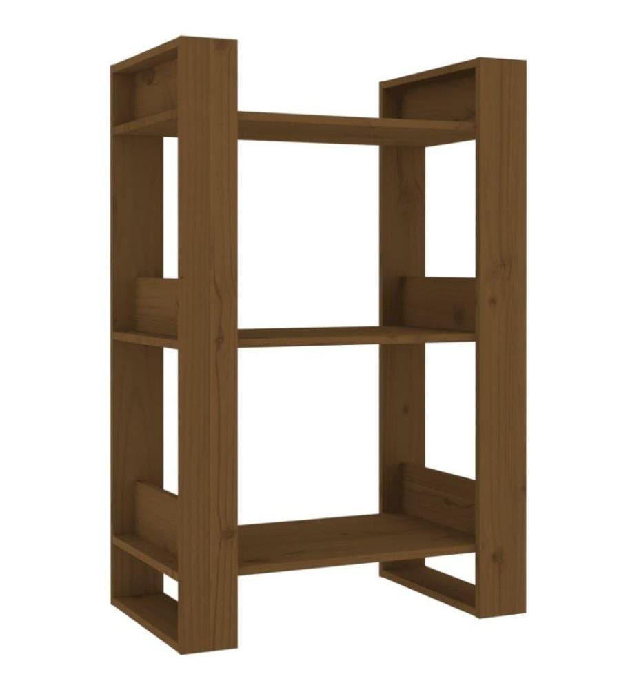 Bücherregal/Raumteiler Honigbraun 60x35x91 cm Massivholz