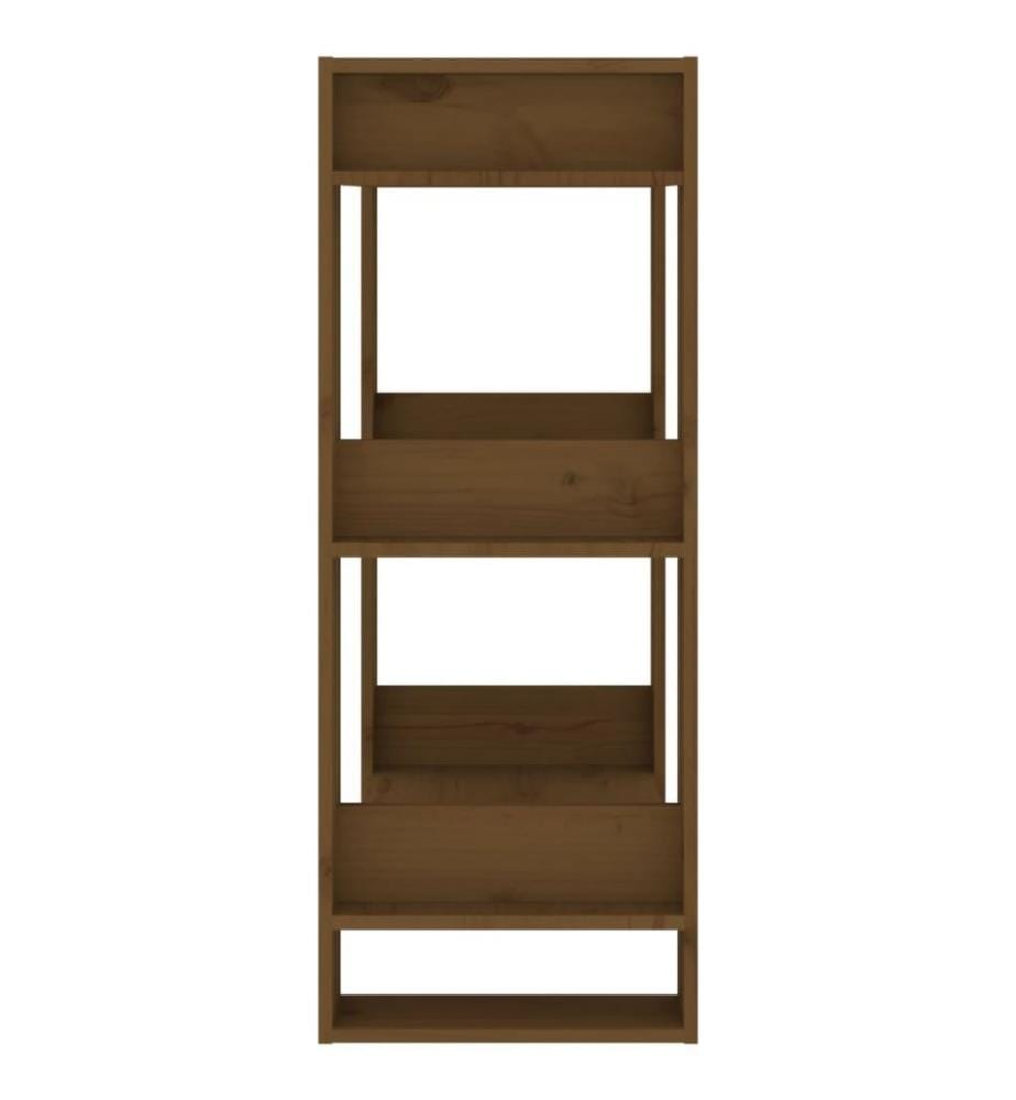 Bücherregal/Raumteiler Honigbraun 60x35x91 cm Massivholz