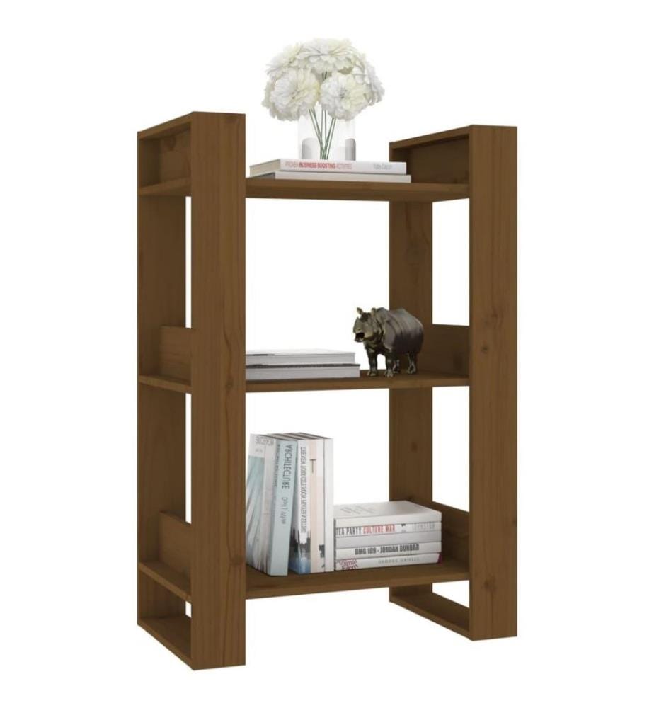 Bücherregal/Raumteiler Honigbraun 60x35x91 cm Massivholz