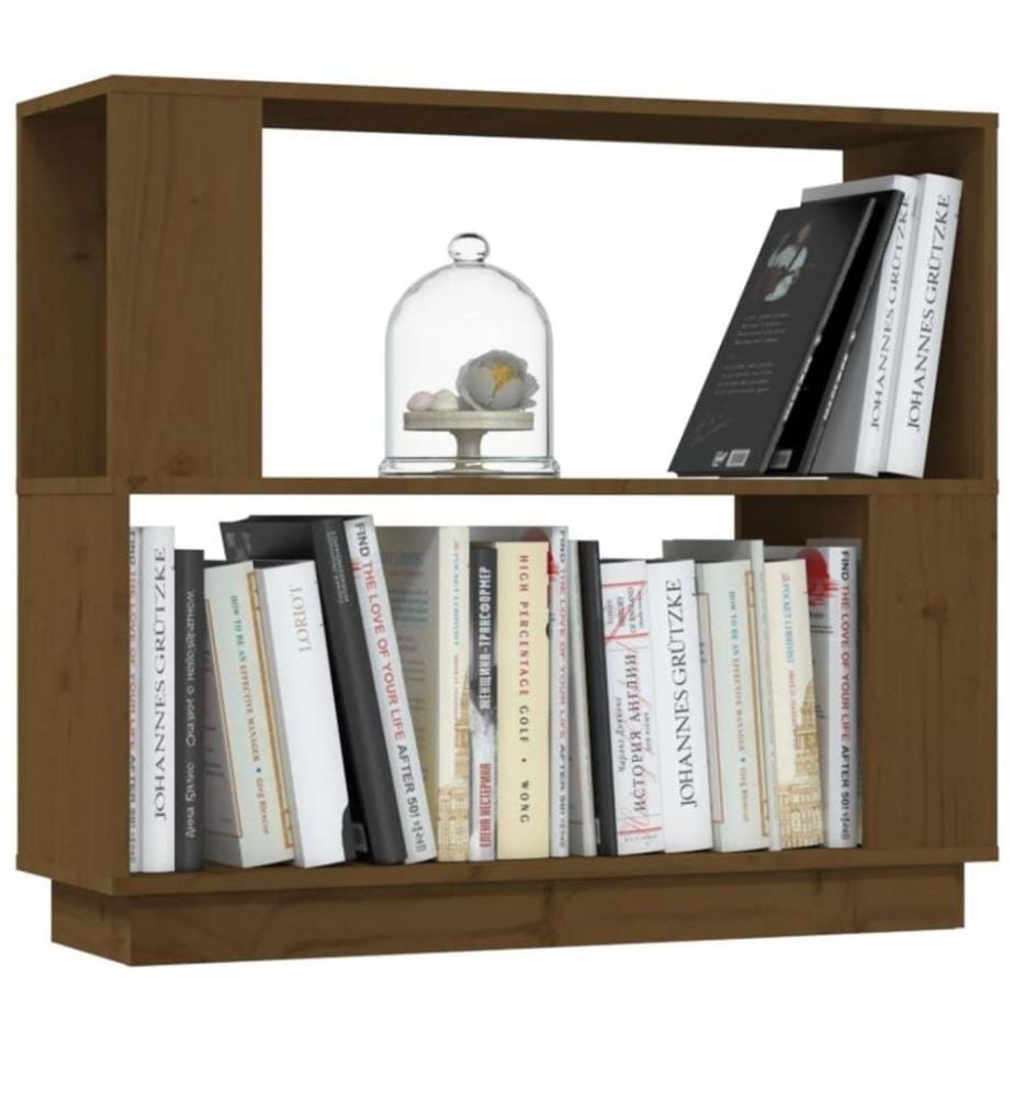 Bücherregal/Raumteiler Honigbraun 80x25x70 cm Massivholz
