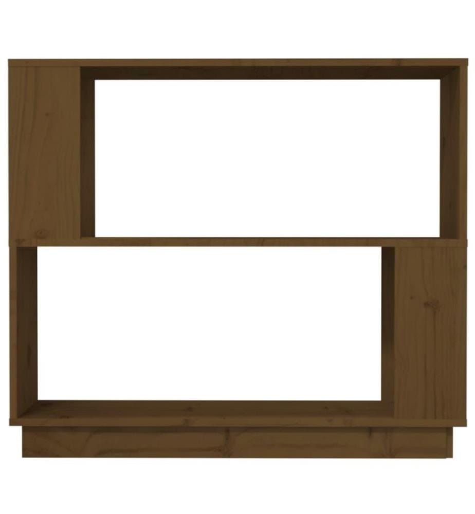 Bücherregal/Raumteiler Honigbraun 80x25x70 cm Massivholz