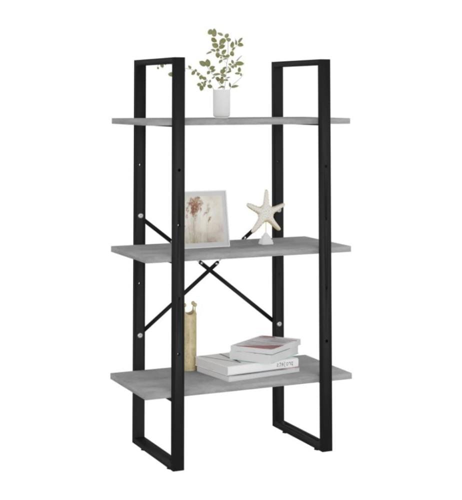Lagerregal Betongrau 60x30x105 cm Holzwerkstoff