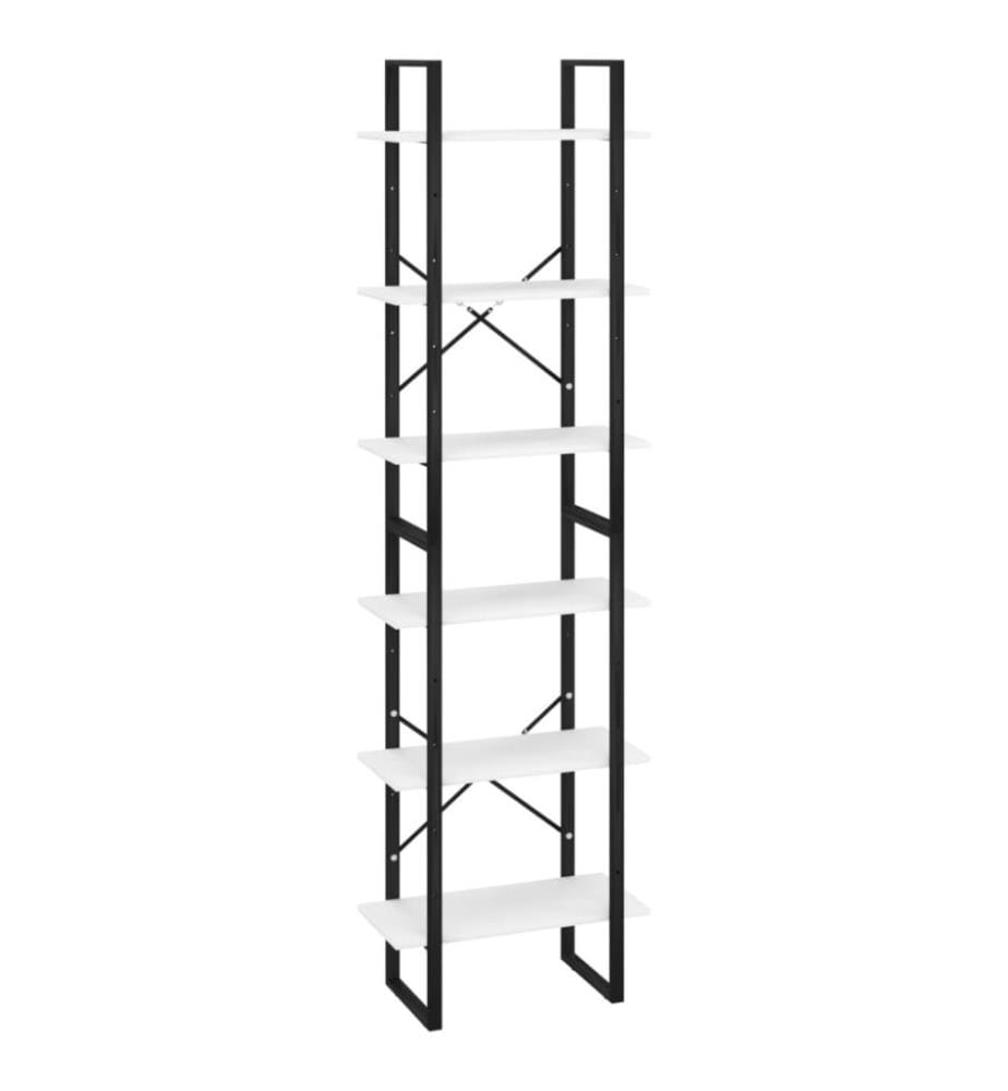 Lagerregal Weiss 60x30x210 cm Holzwerkstoff