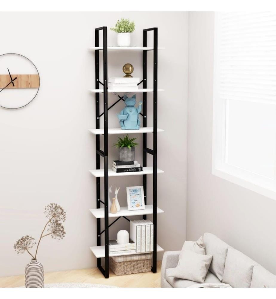 Lagerregal Weiss 60x30x210 cm Holzwerkstoff