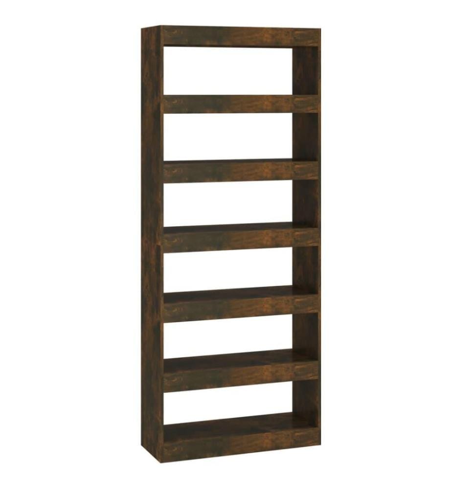 Bücherregal/Raumteiler Räuchereiche 80x30x198 cm Holzwerkstoff