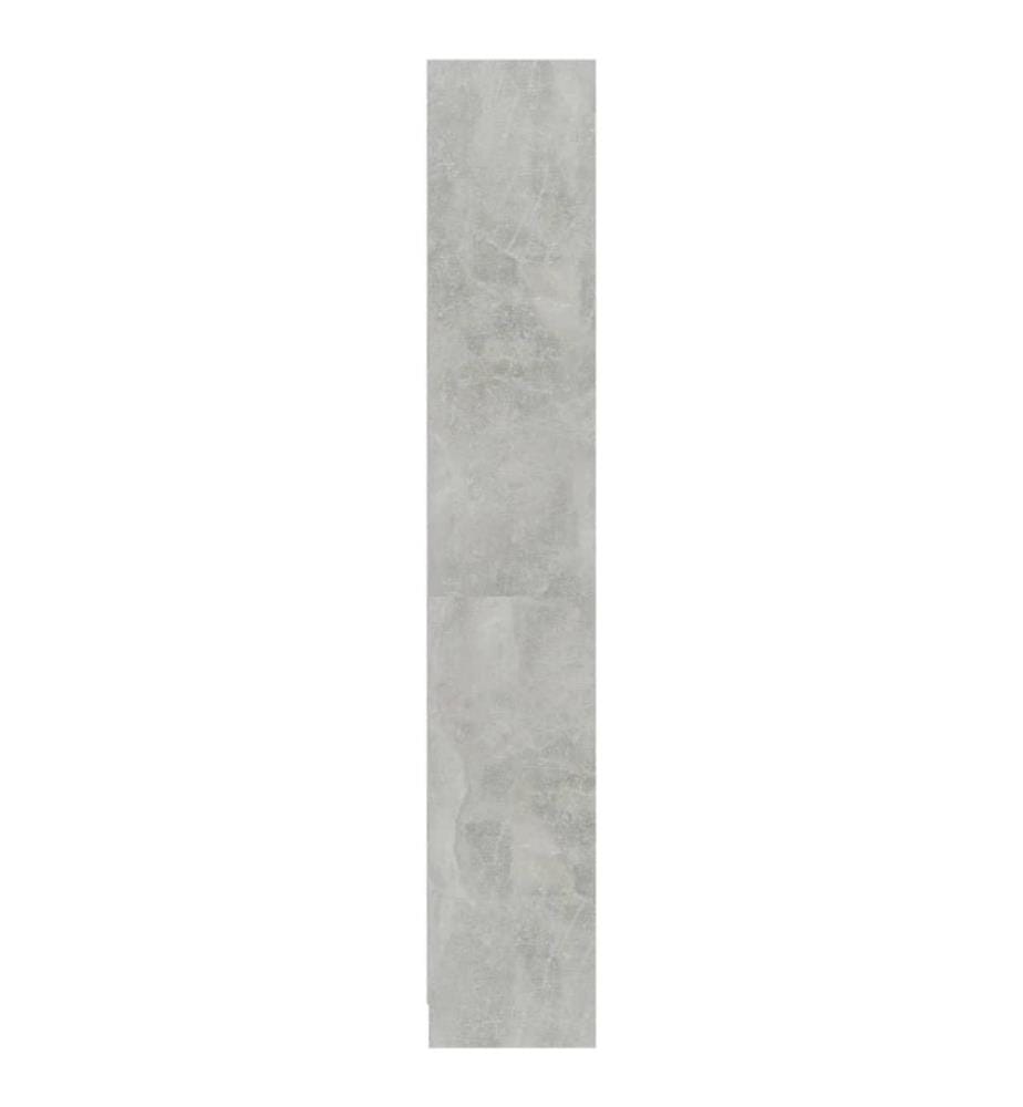 Bibliothèque à 4 niveaux Gris béton 80x24x142 cm Aggloméré