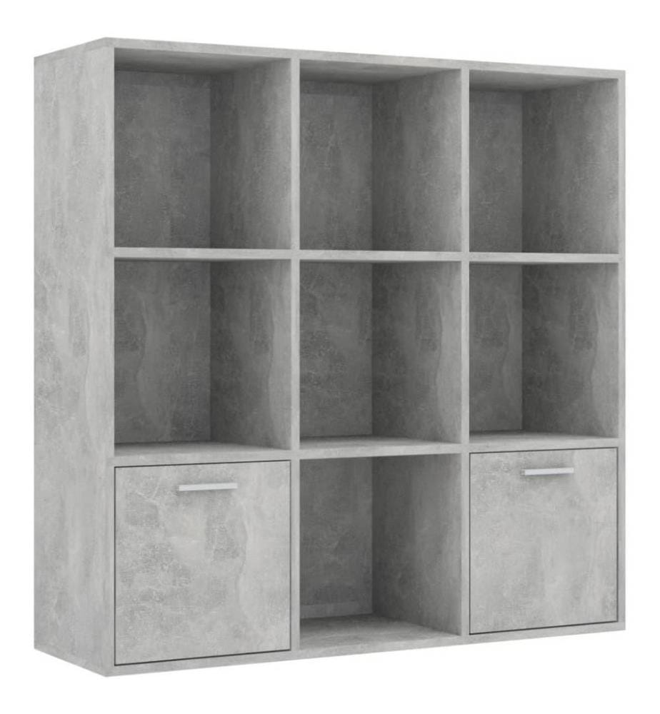 Bibliothèque Gris béton 98x30x98 cm Aggloméré
