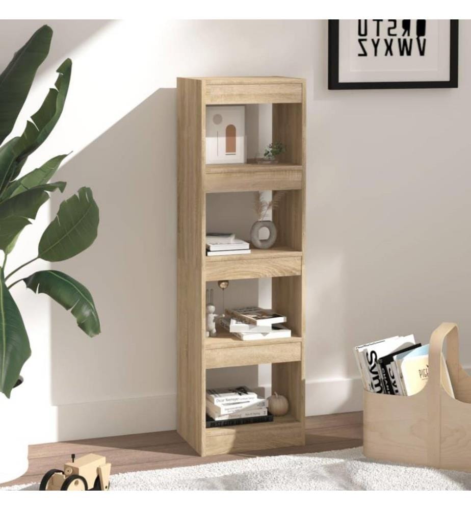 Bücherregal/Raumteiler Sonoma-Eiche 40x30x135 cm