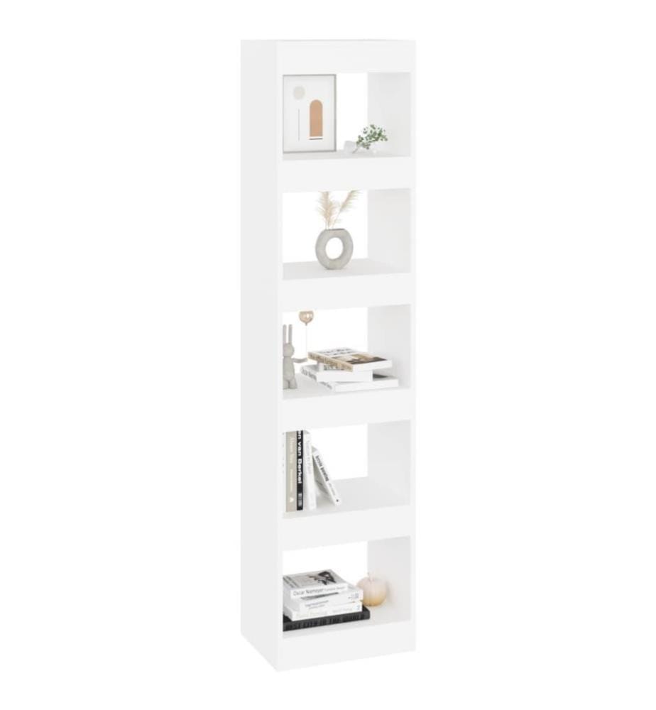 Bücherregal/Raumteiler Weiss 40x30x166 cm