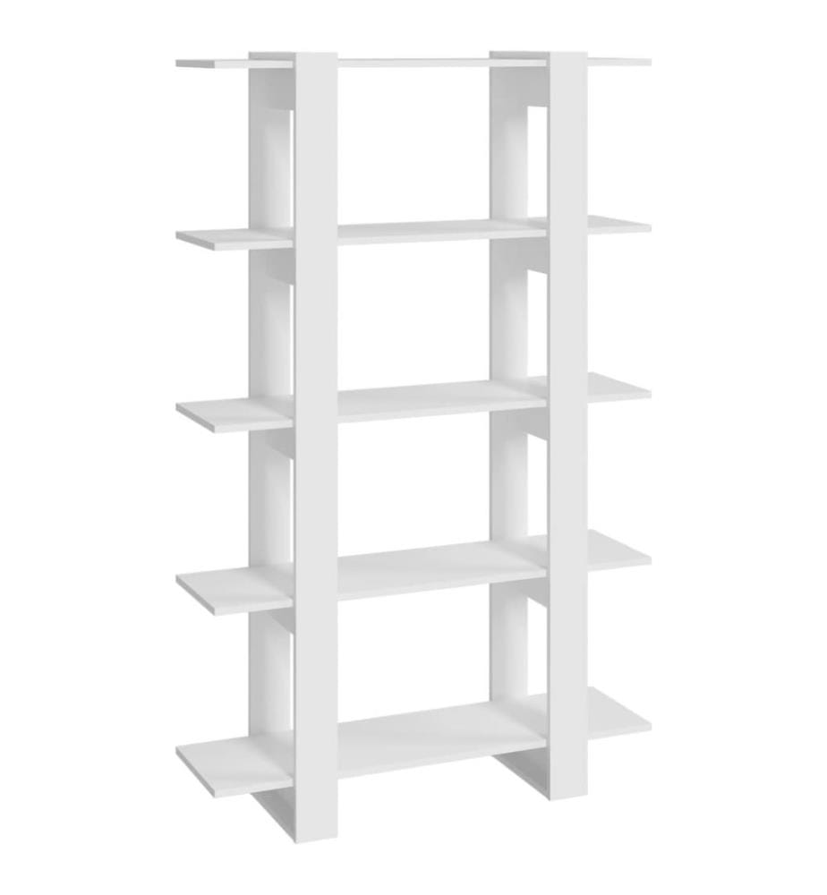 Bibliothèque/Séparateur de pièce Blanc 100x30x160 cm